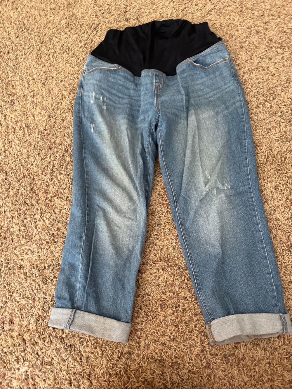 Ingrid and Isabel Over The Belly 90’s Straight Maternity Jeans Size 12 Like New